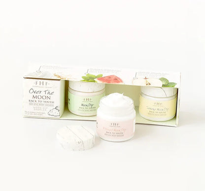 FarmHouse Fresh over the moon body mousse sampler 3 piece travel set for self-care gift from Magnolias Home Decor