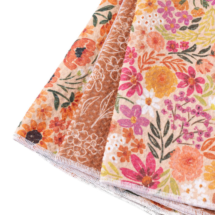 Pack of 3 Microfiber Kitchen Towels - Fall Tones
