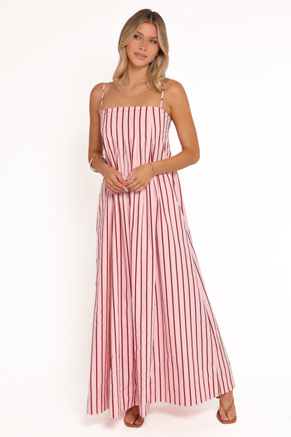 Arletta Maxi Dress - Pink Stripe