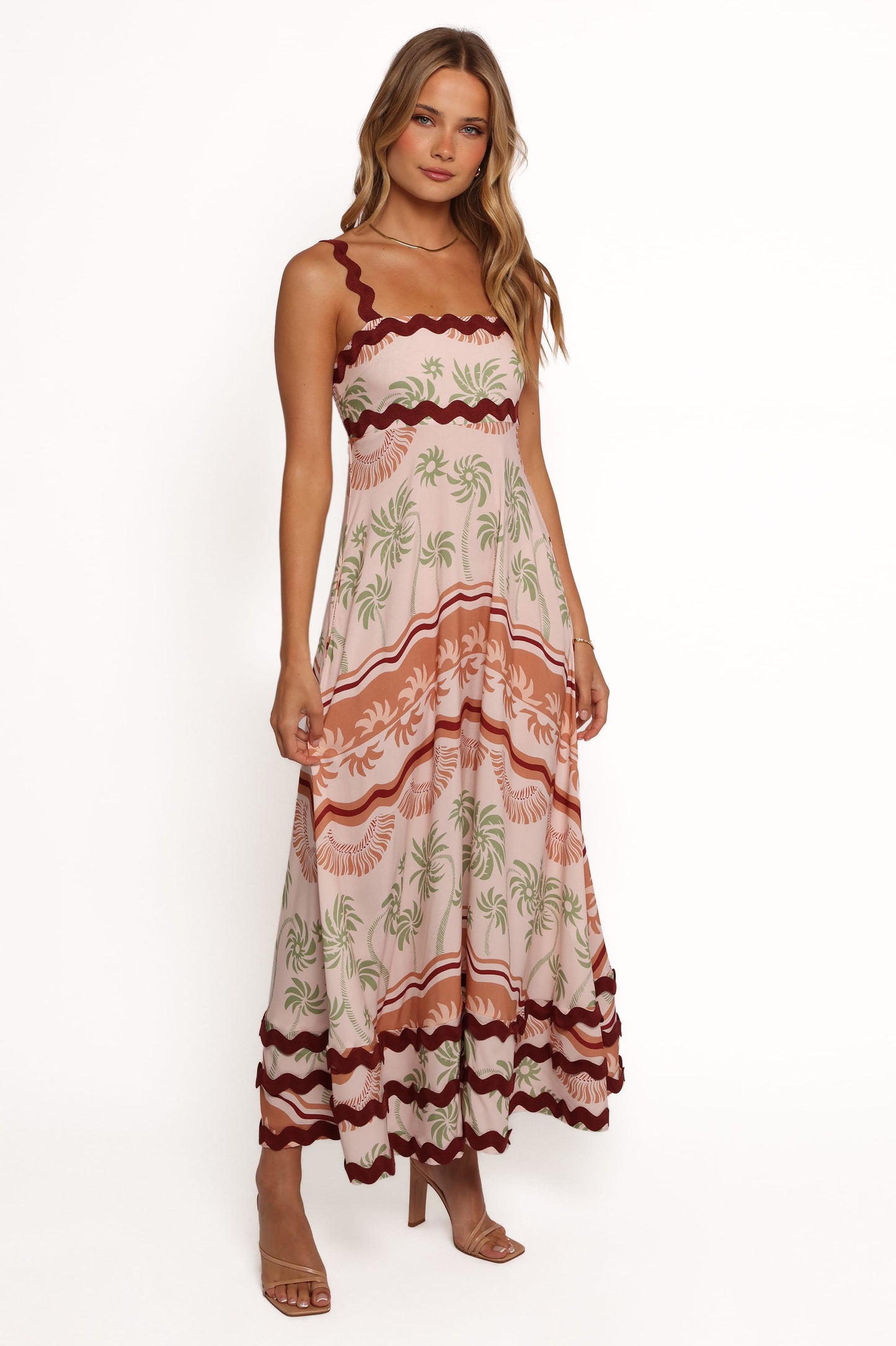 Briella Maxi Dress - Palm Tree Print