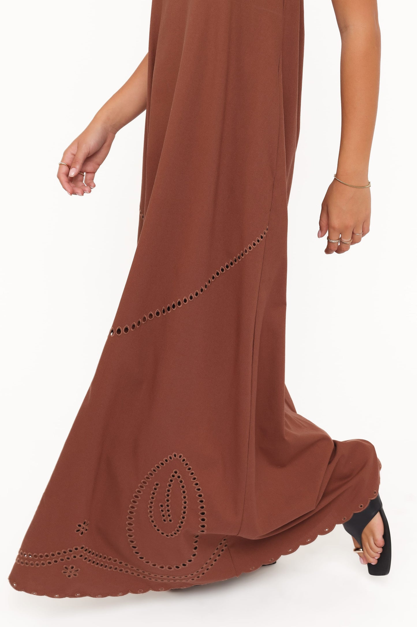 Como Strapless Maxi Dress - Brown