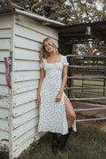 Jill Midi Dress - Cherry Print