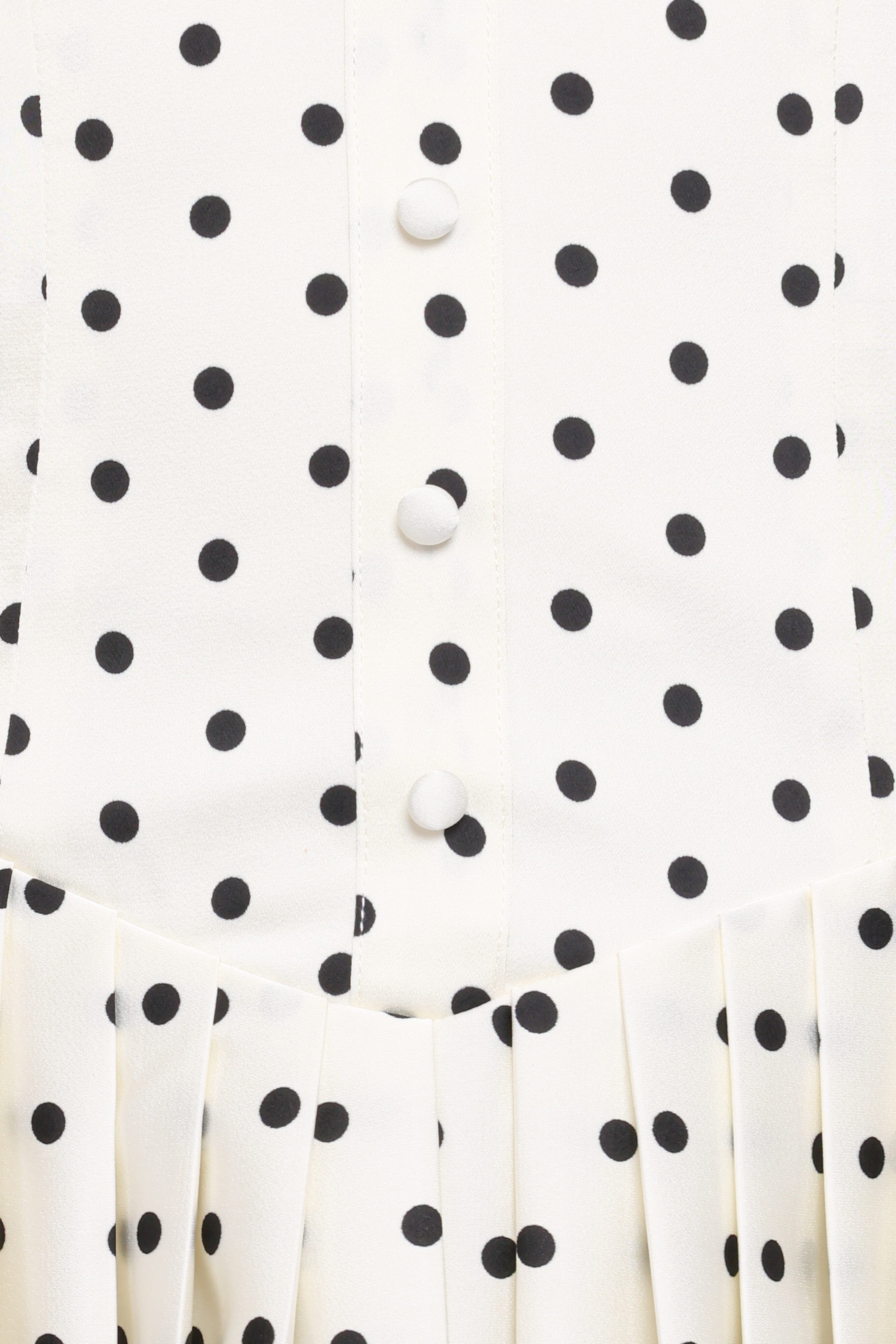 Marlie Off Shoulder Mini Dress - Cream Polka Dot