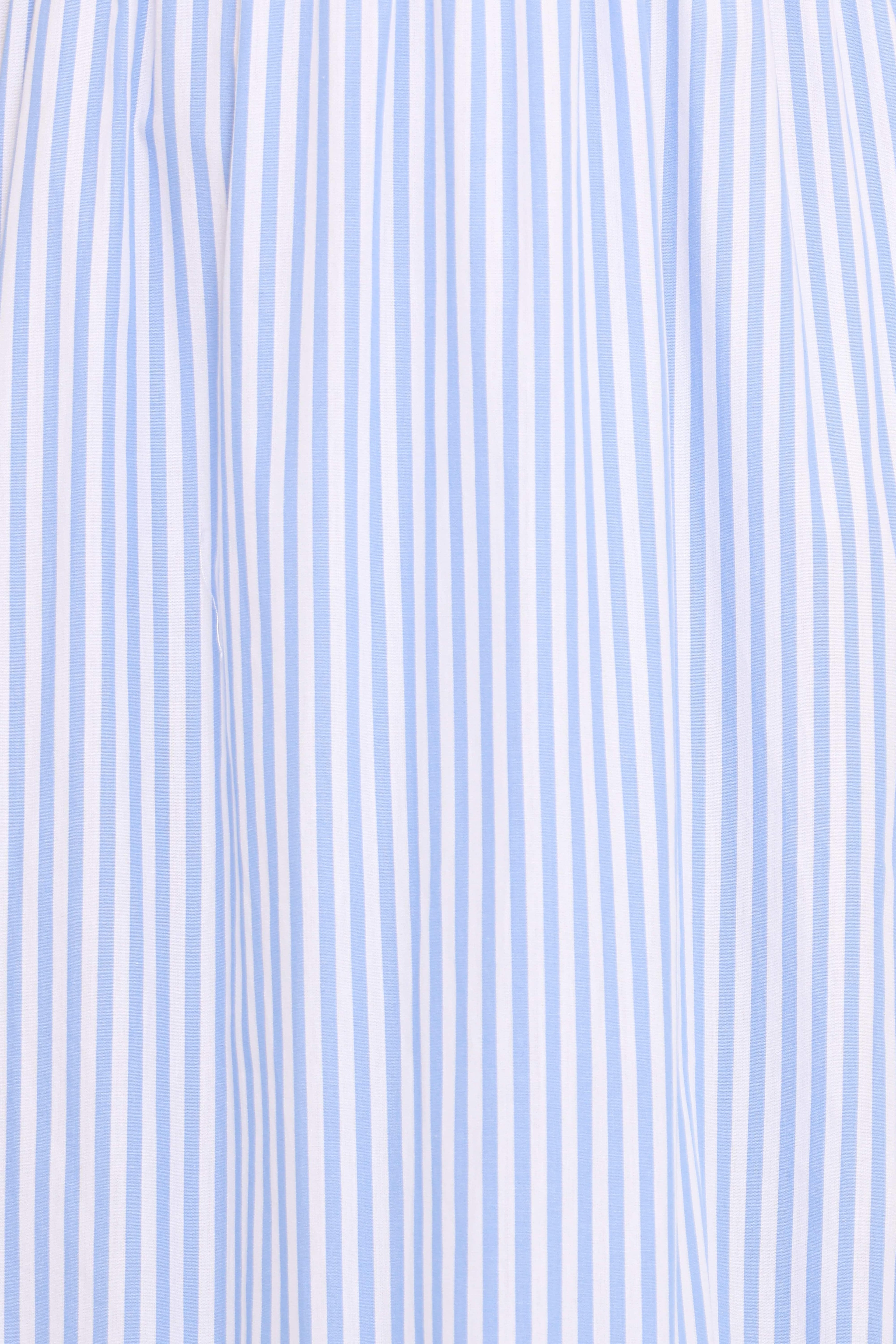 Steele Puff Sleeve Midi Dress - Blue Stripe