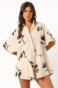 Sebastian Romper - White Black Print