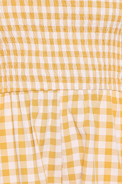Simo Romper - Yellow Gingham
