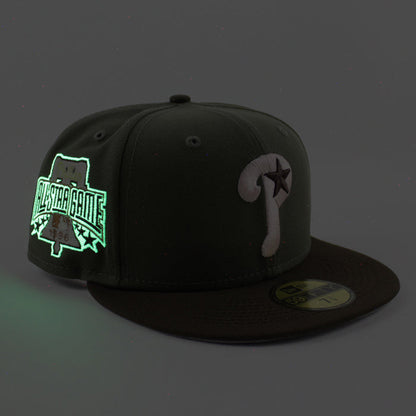 Philadelphia Phillies 1996 All Star Game 59Fifty New Era Fitted Hat (Olive Brown Gray Under Brim)
