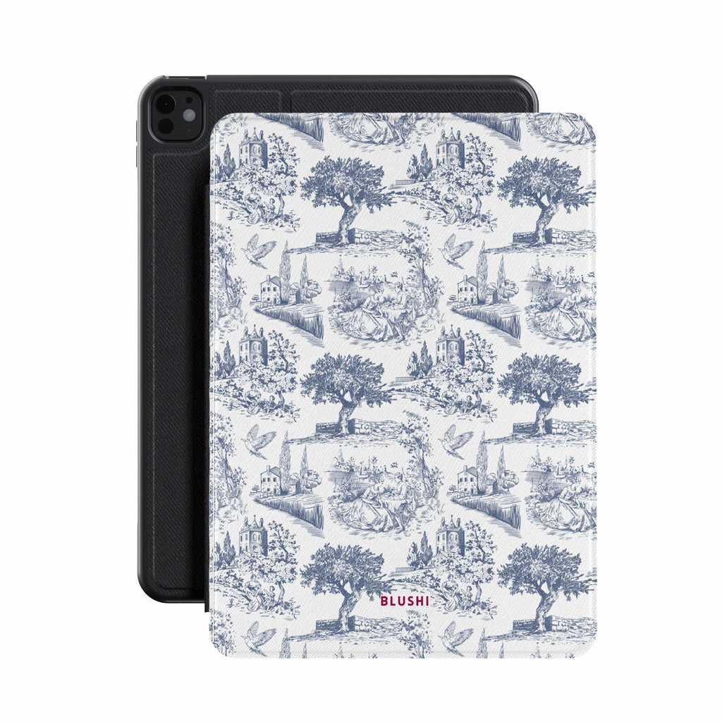 Secret Garden – Blue Toile de Jouy iPad Case
