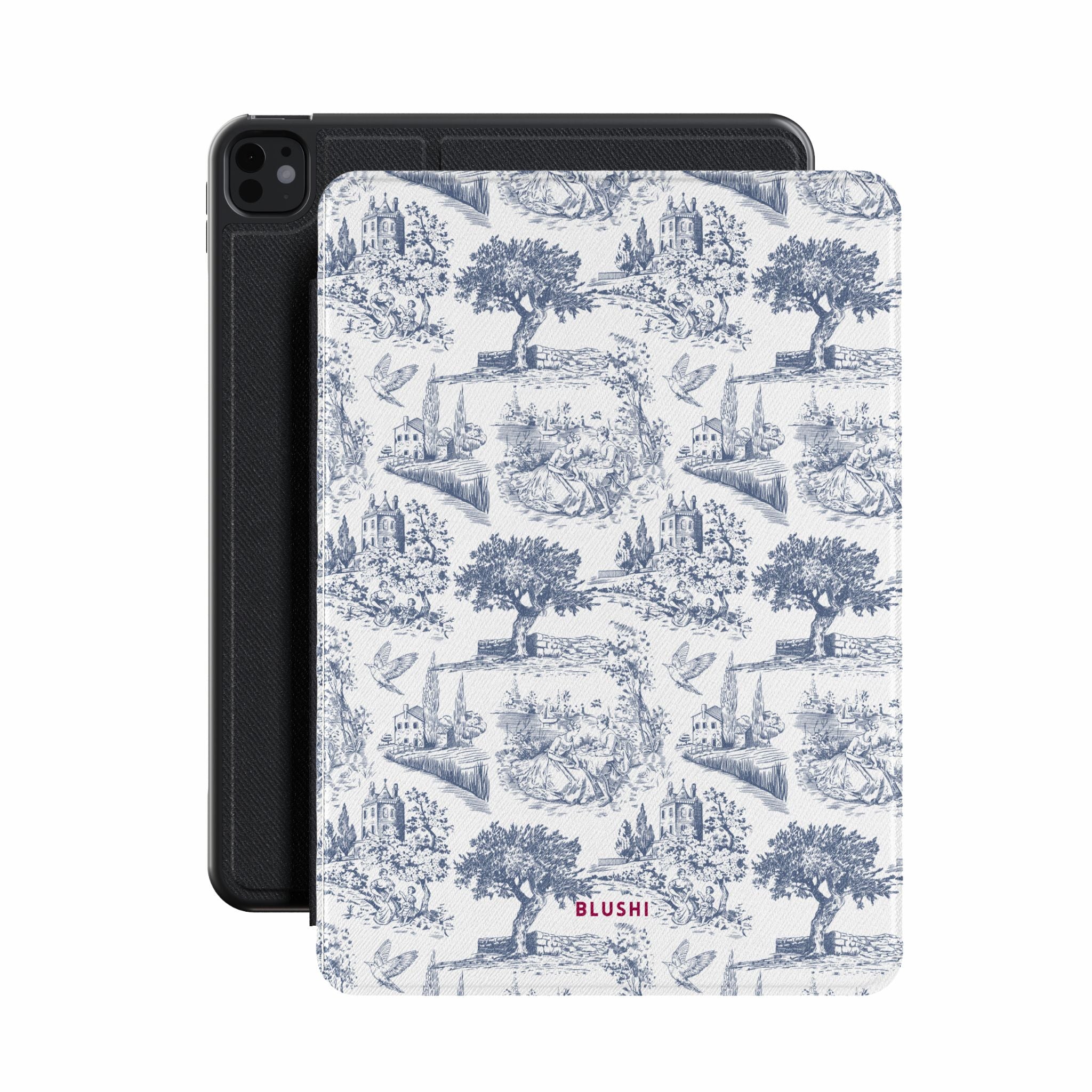 Secret Garden – Blue Toile de Jouy iPad Case