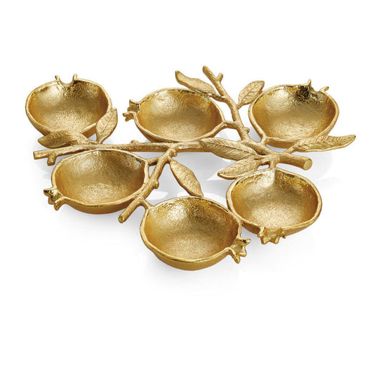 Pomegranate 6 Compartment Plate - RSVP Style
