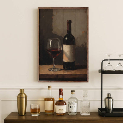 Red Wine Wood Art