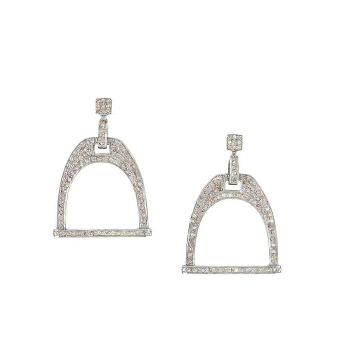 Silver Plated English Stirrup Earrings