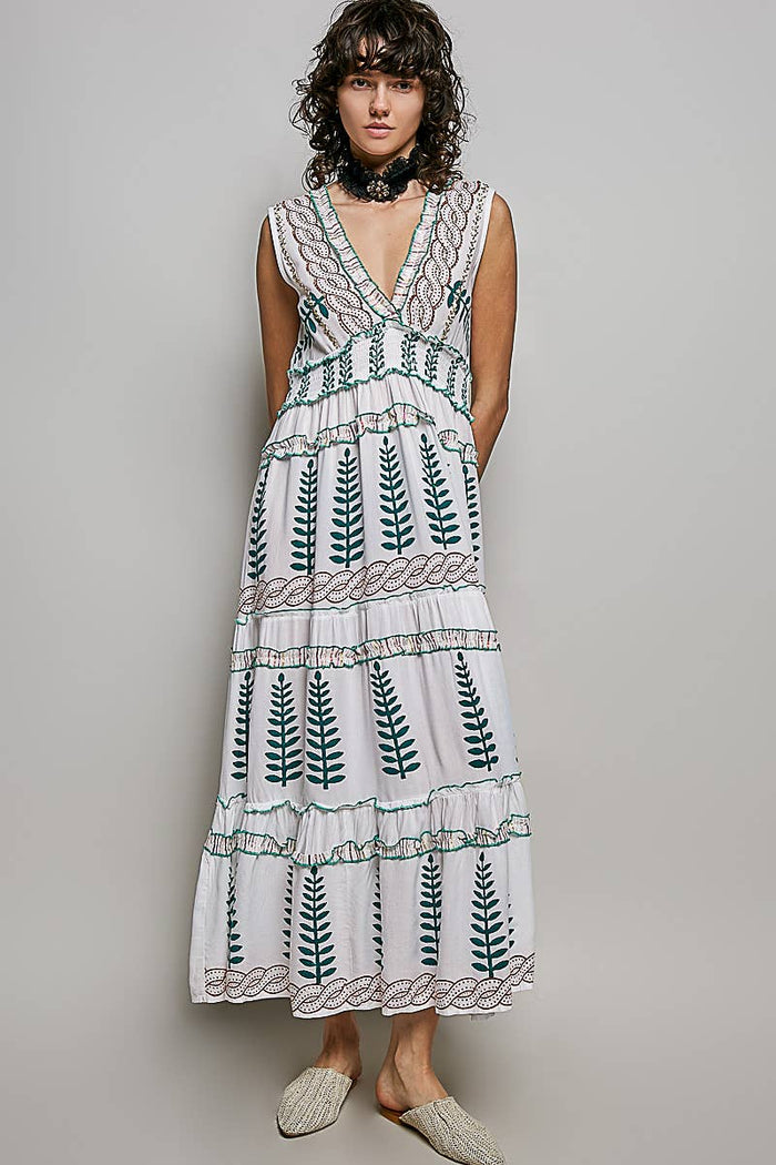 Ruffle Woven Dress