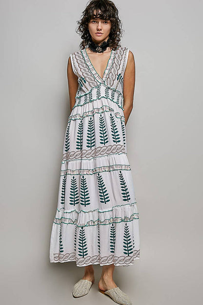 Ruffle Woven Dress