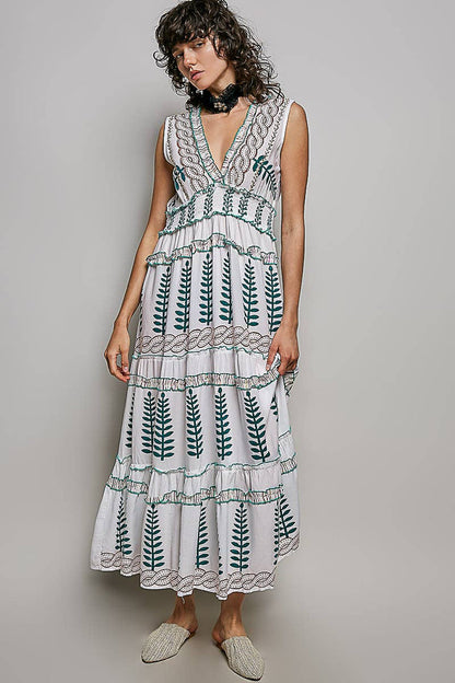 Ruffle Woven Dress