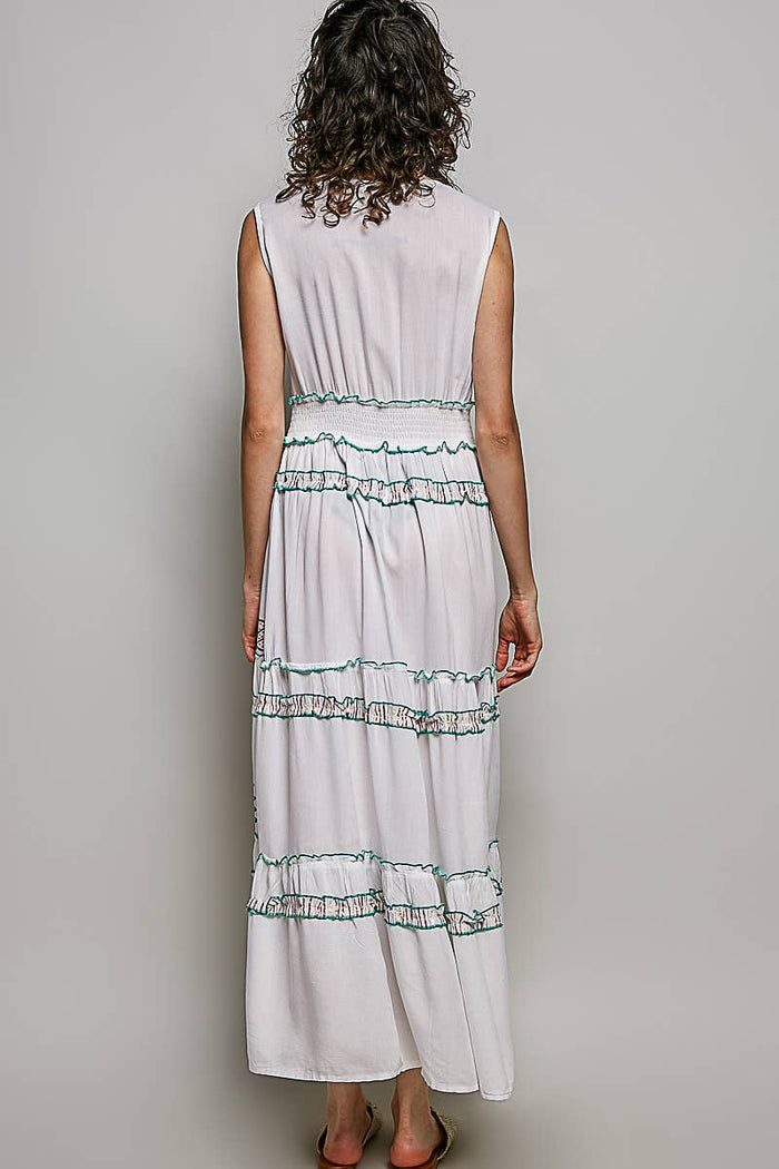 Ruffle Woven Dress