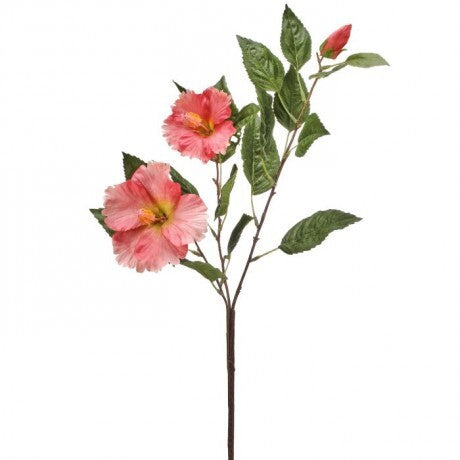 Salmon Pink Double Hibiscus Spray