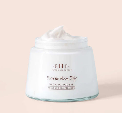 FarmHouse Fresh Serene moon dip Back to Youth body mousse mint apple amber for self-care gift from Magnolias Home Decor