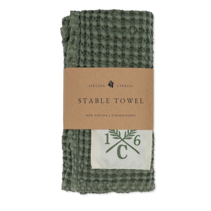 Sixteen Cypress Cotton Waffle Stable Towel
