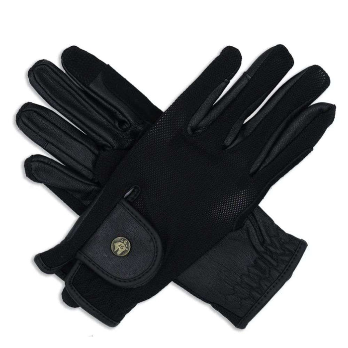 sixteen cypress riding gloves black mesh
