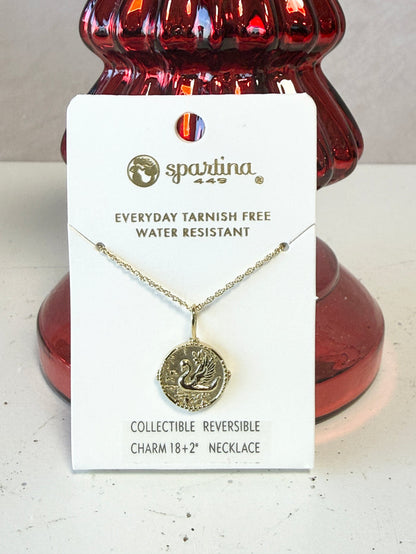 Spartina Splash silver graceful talisman paperclip necklace tarnish free for everyday gift from Magnolias Home Decor