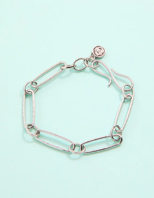 Spartina Splash silver Calibogue Sound chunky paperclip bracelet tarnish free for everyday gift from Magnolias Home Decor