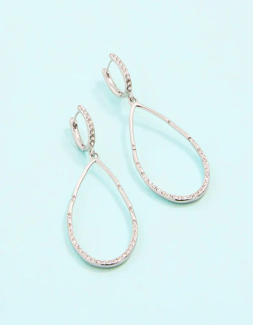 Spartina Splash silver Carteret crystal teardrop dangle earrings tarnish free for everyday gift from Magnolias Home Decor