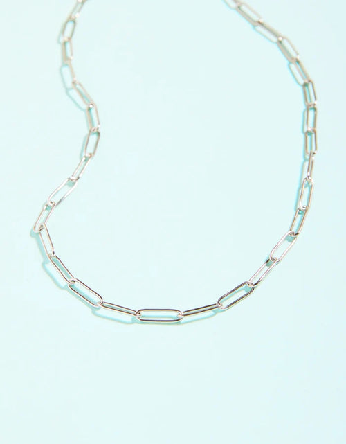 Spartina Splash silver Coligny Beach paperclip necklace tarnish free for everyday gift from Magnolias Home Decor