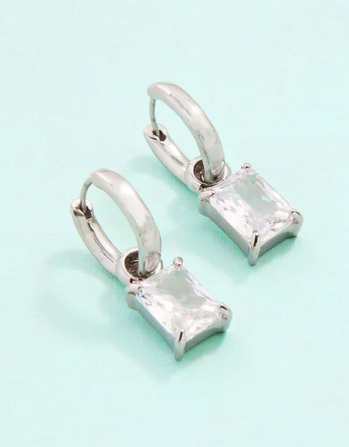 Spartina Splash silver emerald drop convertible hoop earrings CZ tarnish free for everyday gift from Magnolias Home Decor