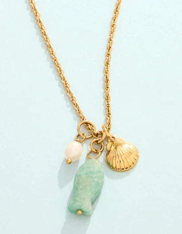 Splash Skipjack Fish Necklace