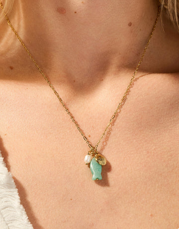 Splash Skipjack Fish Necklace