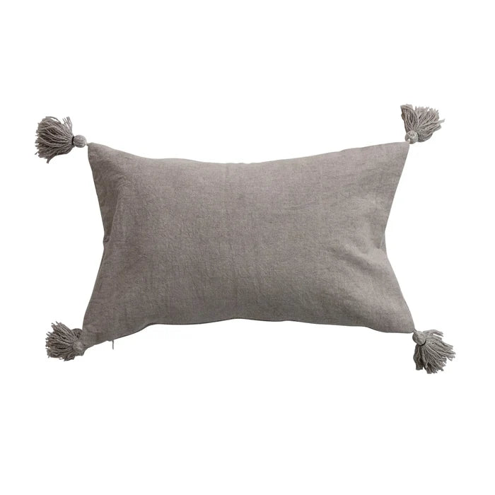 Stonewashed Cotton Lumbar Pillow