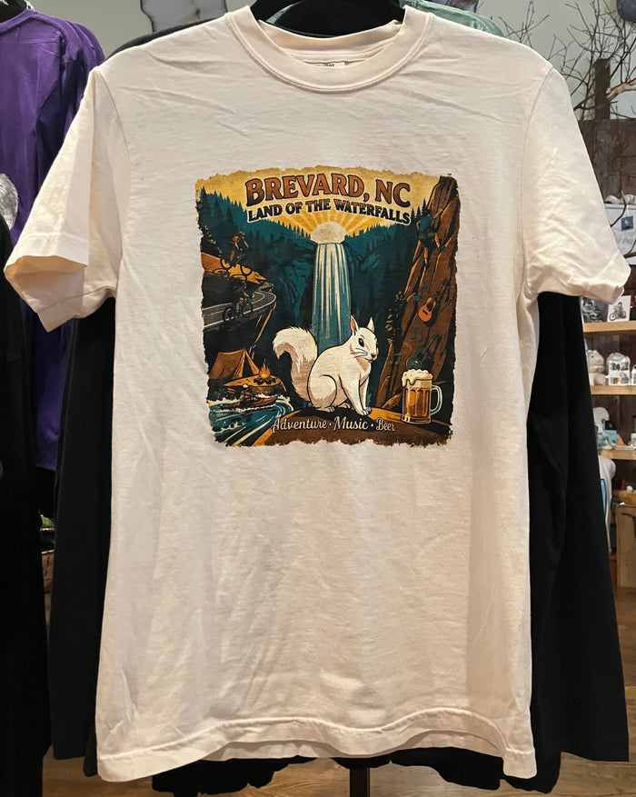 T-Shirt - Adult - Land of the Waterfalls Brevard, NC - Short Sleeve Crew Neck