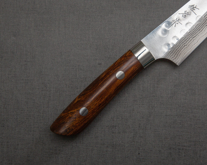 Takeshi Saji SRS-13 Damascus Tsuchime 130mm Petty with Ironwood Handle