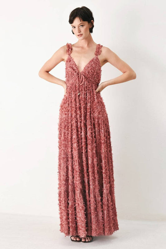 Textured Woven Maxi Dress