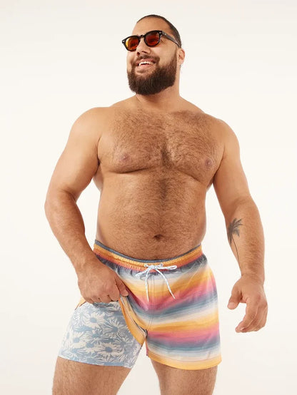 The Malibu Sunsets 4" (Classic Lined Swim Trunk) - Image 1 - Chubbies Shorts