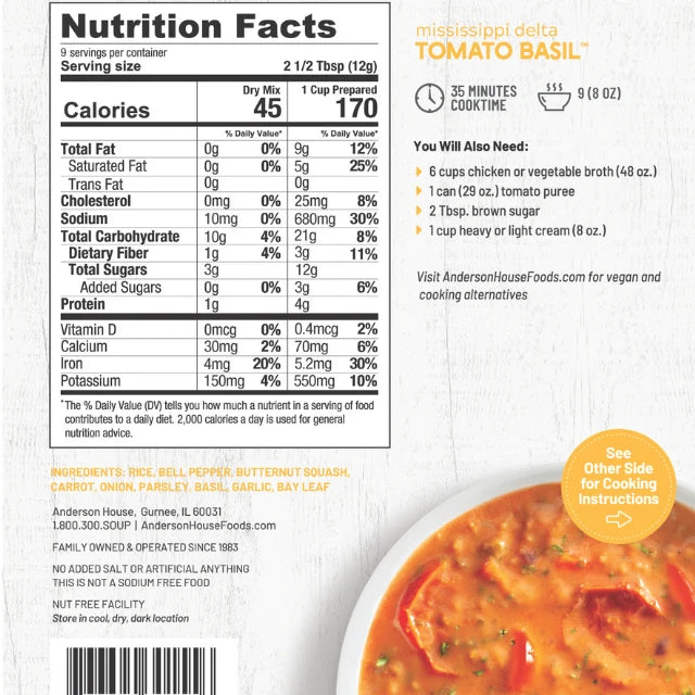 Tomato Basil Soup Mix