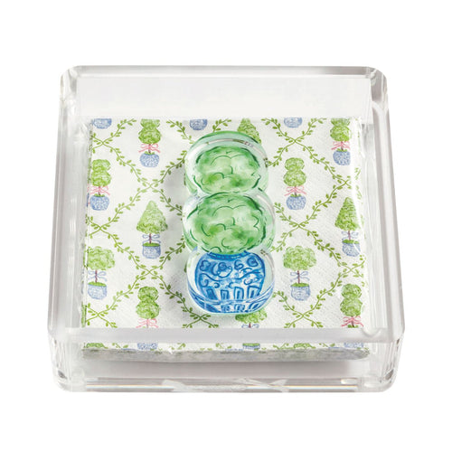 Topiary Garden Napkin & Caddy Set