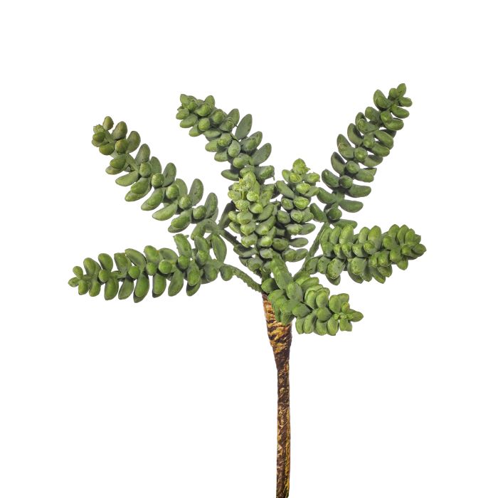 Silk green UV protect draping burrow tail succulent 8.5 inch outdoor safe for transitional everyday home decor from Magnolias Home Decor