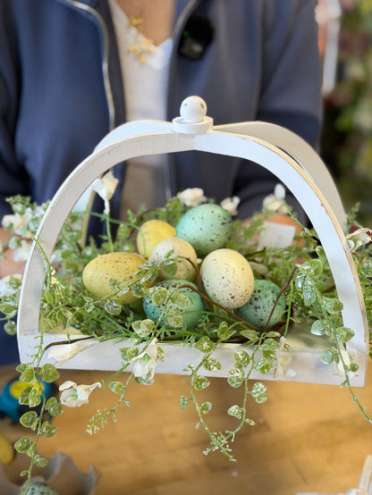 Violet flower candle ring -2 styles styled for Spring home decor from Magnolias Home Decor