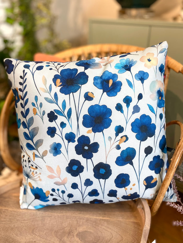 VivaStyle Gilded Blue Meadow Reversible Pillow