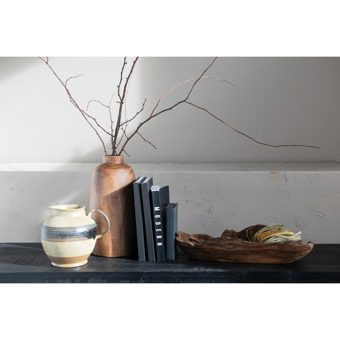 Walnut Stain Paulownia Wood Vase