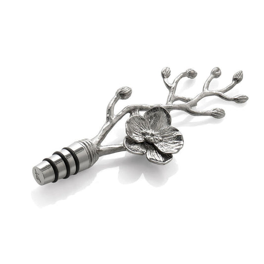 White Orchid Wine Stopper - RSVP Style