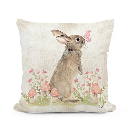 Woodland Bunny Indoor/Outdoor Pillow