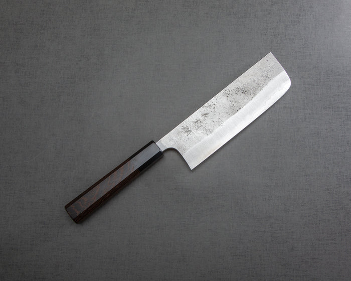 Yoshimi Kato Aogami Super Nashiji 165mm Nakiri with Wenge / Buffalo Horn Handle