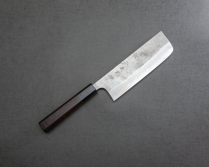 Yoshimi Kato Aogami Super Nashiji 165mm Nakiri with Wenge / Buffalo Horn Handle