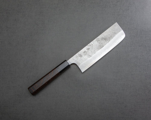 Yoshimi Kato Aogami Super Nashiji 165mm Nakiri with Wenge / Buffalo Horn Handle