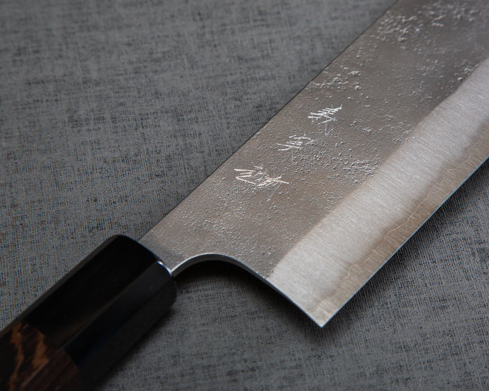 Yoshimi Kato Aogami Super Nashiji 165mm Nakiri with Wenge / Buffalo Horn Handle