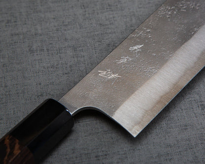Yoshimi Kato Aogami Super Nashiji 165mm Nakiri with Wenge / Buffalo Horn Handle