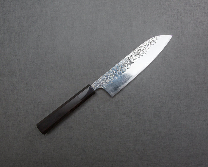 Yu Kurosaki "Shizuku" R2/SG2 Tsuchime 165mm Santoku with Ebony Buffalo Horn Handle